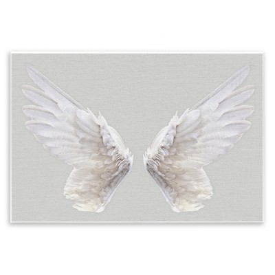 Stupell Industries Angel Wings on Grey, 13" x 19"