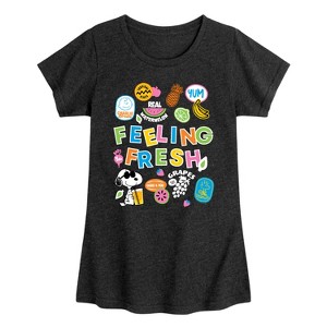 Girls' - Peanuts - Feeling Fresh Fitted Short Sleeve Graphic T-Shirt - 1 of 4