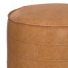 NicBex 20" Round Pouf Ottoman Soft Footstool for Lounge Area, Bedroom, Distressed Brown - 3 of 4