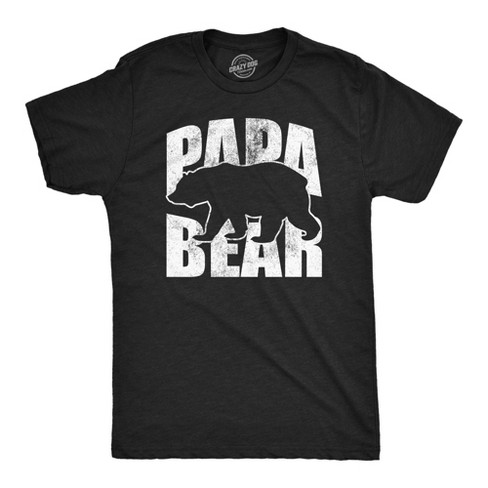 Mens Papa Bear Funny T Shirts Awesome Fathers Day Gift Tee For Dads - Crazy Dog Men's T Shirt - image 1 of 4