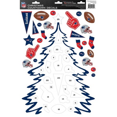 Nfl New England Patriots Christmas Countdown Decals : Target