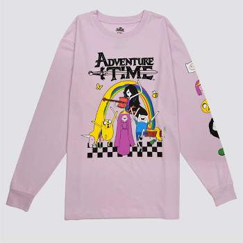 Men's Adventure Time Long Sleeve Graphic T-Shirt - Lavender