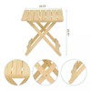 Folding Square Table Patio Outdoor solid wood Table for Backyard, Balcony, Portable Design Space - 3 of 4