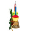Kurt Adler 8.85-Inch Holly Berry and Greenery with Gold Base Three Bubble Lights - 4 of 4