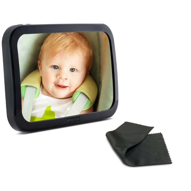 Enovoe Baby Car Mirror with Cleaning Cloth and 360 Swivel Rear Facing Car Seats, 6 of 9