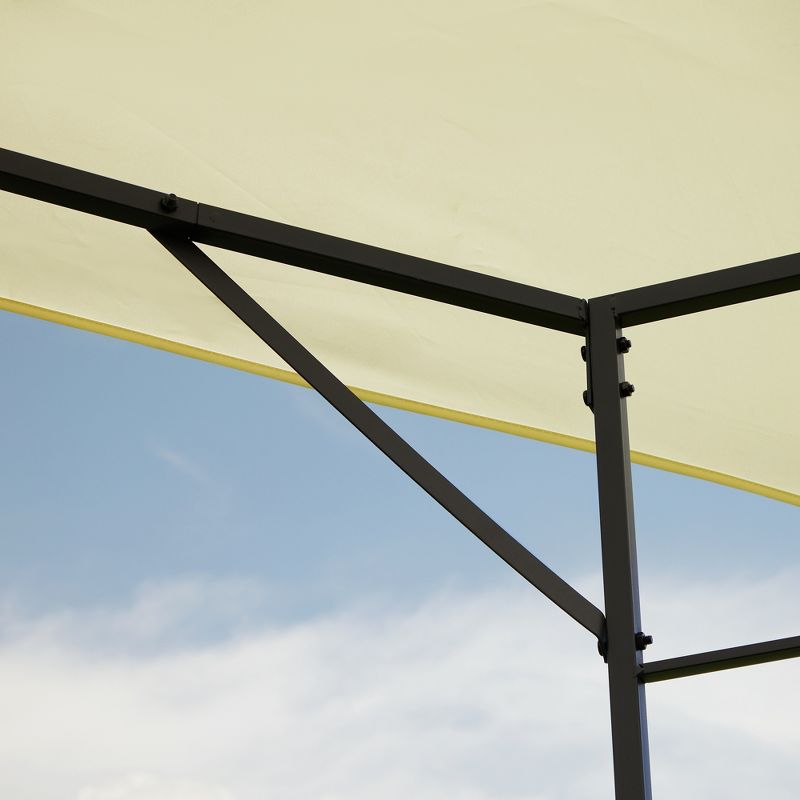 Outsunny 10' x 10' Outdoor Gazebo Canopy Modern Canopy Shelter with Weather Resistant Roof & Steel Frame for Parties, BBQs, & Shade, 5 of 9
