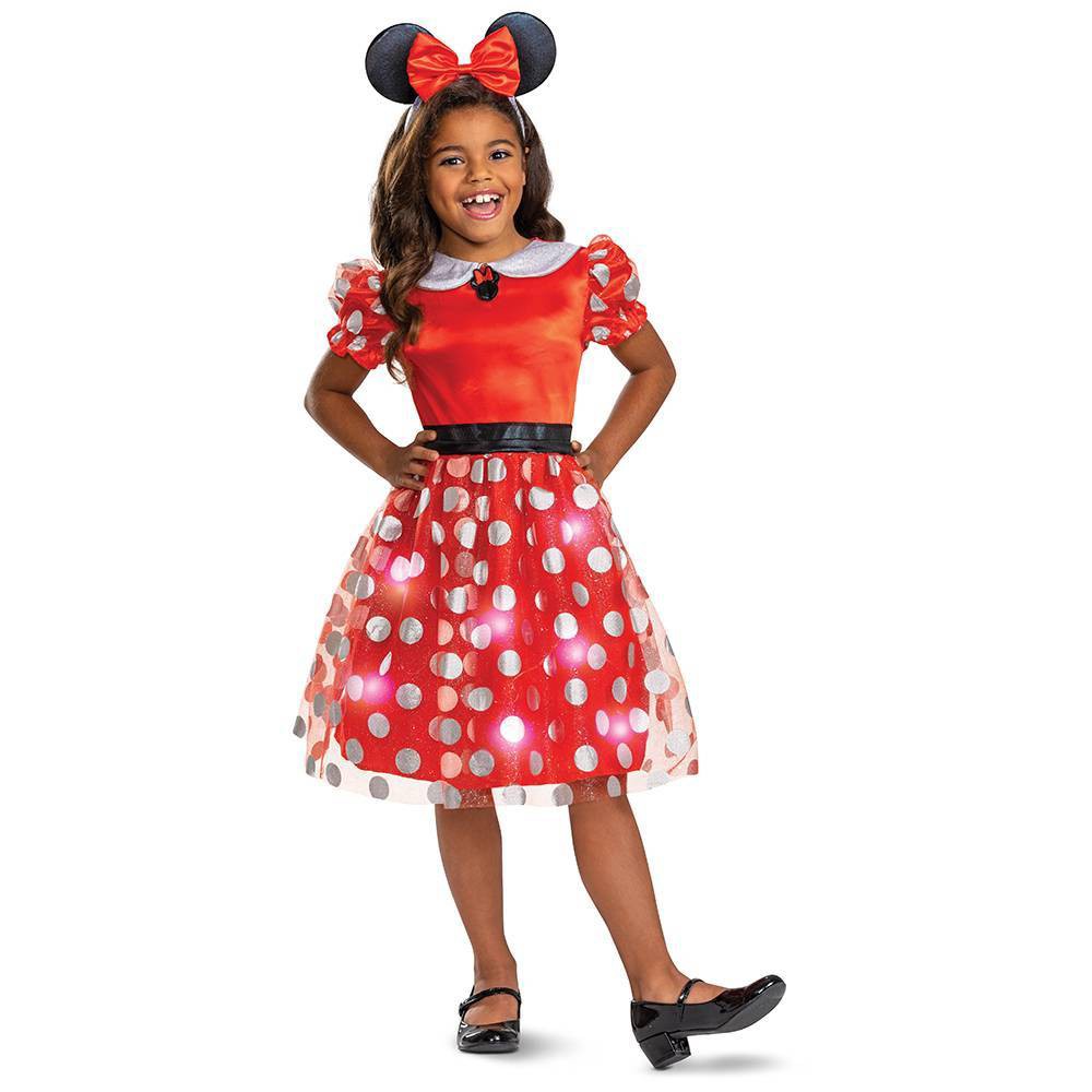 Kids' Disney Minnie Mouse Light Up Halloween Costume Dress 3T-4T
