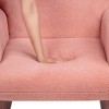 KTMBDW Modern Accent Chair with Pillow, Teddy Upholstered Arm Single Sofa, Cozy Fluffy Reading Chair for Living Room, Bedrooms, Corner, Study - 4 of 4