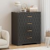 4 Drawer Wooden Dressers for Bedroom, Wood Chest of Drawers with Gold Handles for Closet, Modern Tall Dressers, Nightstand - 3 of 4