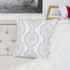 ChicFurnit Bed Pillows Boho Geometric Home Pillow Velvet Decor Pillow with Hidden Zipper Cotton Pillows for Living Room Decoration, White, 20"*1"*20" - 2 of 4