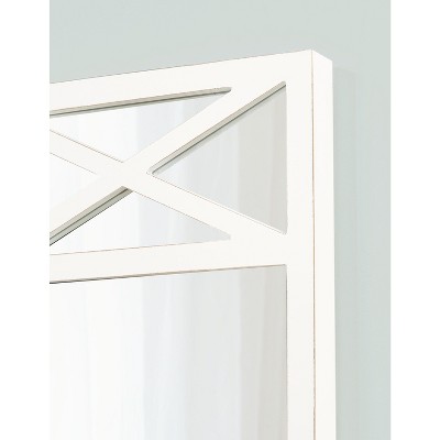 White Farmhouse Full Length Rectangular Bathroom Vanity Mirror