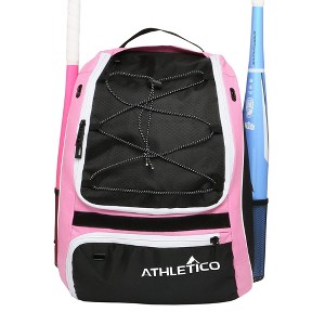 Generic Softball Bat Bag - Backpack for Baseball, T-Ball Equipment & Gear Holds Helmet, Glove - 1 of 4