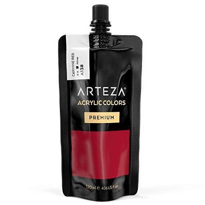 Arteza Acrylic Artist Paint, Carmine Red Color, 120ml  - Single Color (ARTZ-8608)