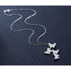 925 Sterling Silver Long Zircon Butterfly Necklaces Pendant Fashion Sterling Silver Jewelry Statement Chain Necklace for Women Ladies Girls Gifts - 3 of 4