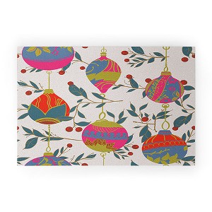 Emanuela Carratoni Christmas Vintage Ornaments 2 Welcome Mat -Society6 - 1 of 3