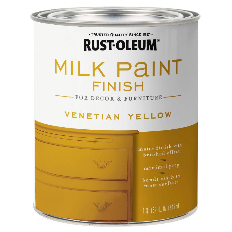 Rust-Oleum 2pk Milk Paint Venetian Yellow, 6 of 7