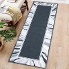 Washable Bordered Area Rug, Low-Pile Non-Slip Indoor Carpet, Durable Non-Shedding Throw Rug for Living Room, Bedroom, Entryway, Playroom - 2 of 4