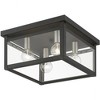 Livex Lighting Milford 4 - Light Flush Mount in  Black/Brushed Nickel - 3 of 4
