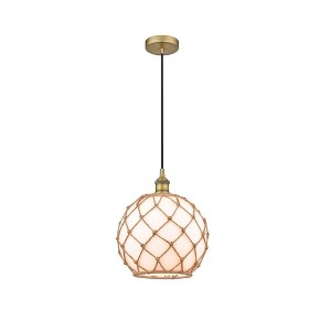 Farmhouse Rope - 1 Light Mini Pendant In Industrial Style-12.75 Inches Tall and 10 Inches Wide - 1 of 1