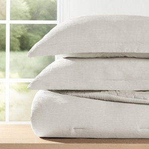 Cloud Weave Textured Comforter Set, Plush All-Season Down Alternative, Ultra Soft, 3-Piece Set - Becky Cameron - 1 of 4
