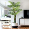 Whizmax Golden Cane Palm Trees - Large Artificial Plants with White Base for Indoor/Outdoor Decor, Living Room, Yard, or Patio - 4 of 4