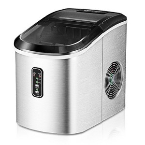 EUHOMY 26 Lbs. Countertop Bullet Ice Maker, Stainless Steel, Sliver - 1 of 4