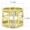 Slickblue Gold IP Stainless Steel Ring, Clear Crystal Accent, Women’s Fashion Stackable Rings, Size 5-10 - 2 of 4