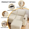 Vipbear L-Shaped Sleeper Sofa with Pull Out Bed,82" Sectional Couch with Reclining Backrest/Armrest Storage/Cup Holder/Side Pocket,Tool-Free Assembly - 4 of 4
