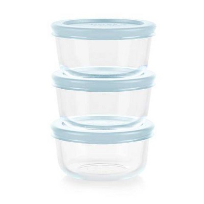 Pyrex 6pc 1 Cup Round Glass Food Storage Value Pack - Pink : Target