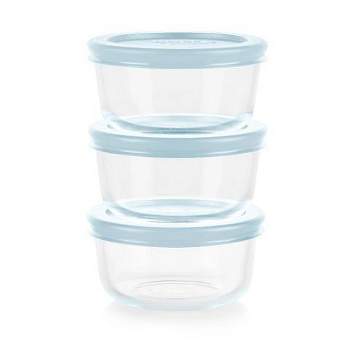 NutriChef 12 Pcs. Mini High Borosilicate Glass Round Meal-Prep Containers  with Airtight Lid, 4oz