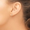 Black Bow Jewelry 11mm Children's Hinged Post Cubic Zirconia Hoop Earrings in 14k Gold - 3 of 4