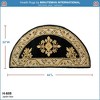 ACHLA Designs 44" Long Minuteman International Jardin Half Round Hearth Rug Noir - 3 of 3