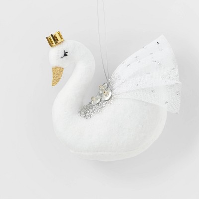 Swan Christmas Tree Ornament Silver Wings - Wondershop™