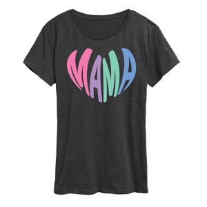 Women's - Instant Message - Mama Heart Short Sleeve Graphic T-Shirt - 1 of 4