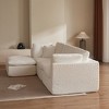 VASIP 110" L-Shaped Convertible Sectional Sofa with Ottoman, 3-Seater Cloud Modular Couch for Living Room,Warm White - 3 of 4