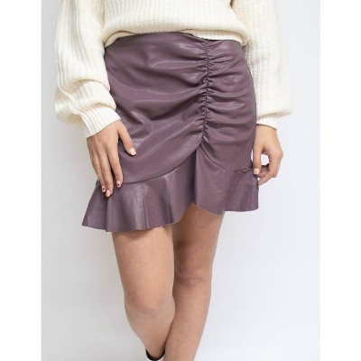 Women's I'm Alright Leather Skirt - ee:some