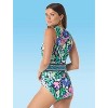 Beach House Sport Zip Front One Piece Swimsuit - 2 of 4
