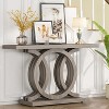 Hommoo 55 Inch Console Table with Geometric Base - 2 of 4