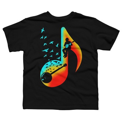 Boy's Design By Humans Music Banjo Player By Barmalizer T-Shirt
