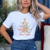 Simply Sage Market Women's Merry and Bright Christmas Tree Grunge Short Sleeve Graphic Tee - 2 of 3