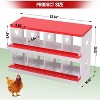 Metal Chicken Nesting Boxes, Nesting Boxes with Metal Legs, Chicken Laying Box with Roll Out Egg Collection with Vented Holes - 3 of 4