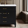 Mshliw 36 Inch Bathroom Vanity with Ceramic Sink Combo, Freestanding Storage Cabinet with Flip-Out Drawer, 2 Drawers and Soft Close Doors - 4 of 4