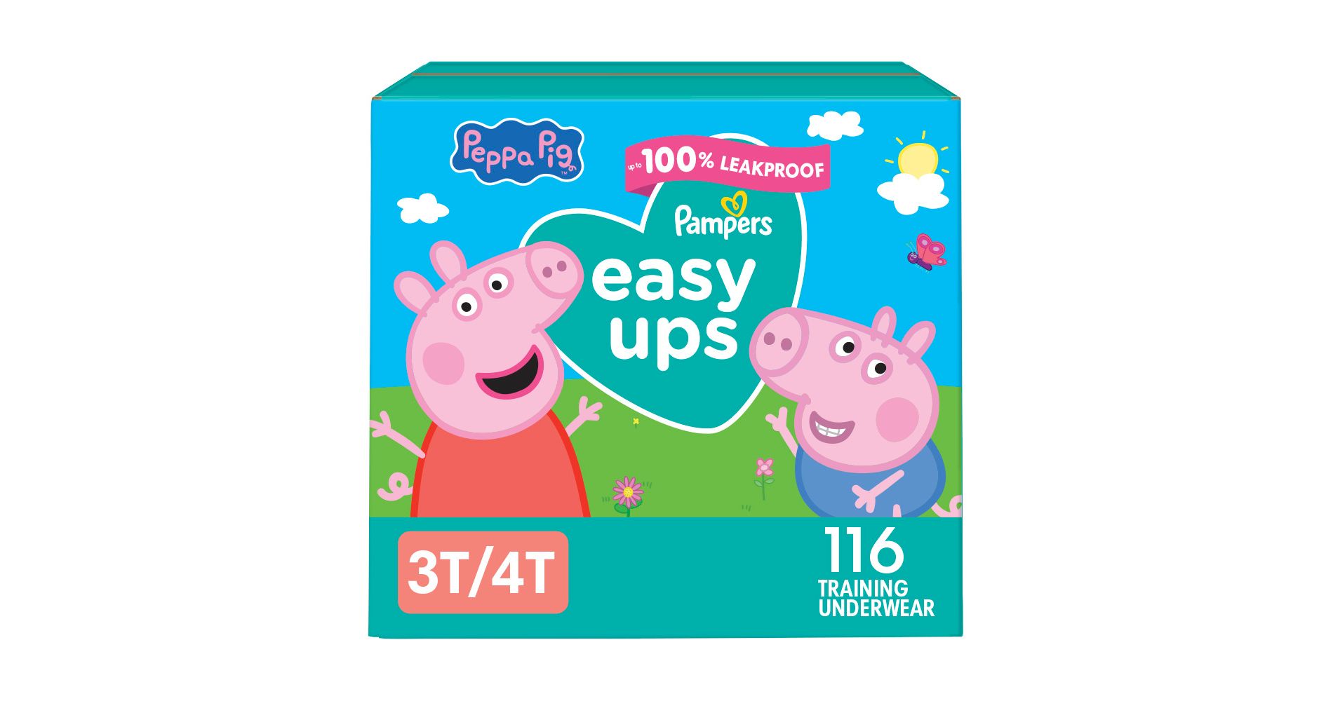Easy Ups Girls' Disposable Training Underwear - 3T-4T - 116ct