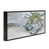 Stupell Industries Vivid Crab on Beach Shoreline Framed Giclee Art, Black, 24" x 10" - 2 of 4