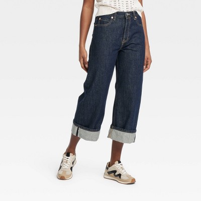 Women's High-Rise Cropped Vintage Wide Leg Jeans - Universal Thread™