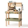 ROBOTIME Play Food and Toy Kitchens, Construction Workshop Set with Tool Accessories, Creative Learning Toy for Toddlers, Green, 22.05"*15.35"*33.46" - 3 of 4