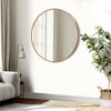 1-Piece 31 inch Black Aluminum Alloy Fine Edged Circular Hanging Mirror Frame Wall Mirror - 3 of 4