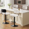 Bekrvio Adjustable Swivel Bar Stools Set of 1/2/3/4, 25–33" Faux Leather Bar Chairs with Backrest and Wide Base for Kitchen Island - 3 of 4