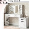 Ora Maison Convertible Vanity Desk 57", Large Makeup Table with 3-Color LED Mirror, Power Hub & Ample Storage for Bedroom - 3 of 4