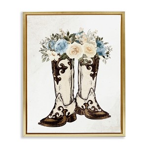Stupell Industries Cowboy Boot Mixed Bouquet, 21" x 17" - 1 of 4